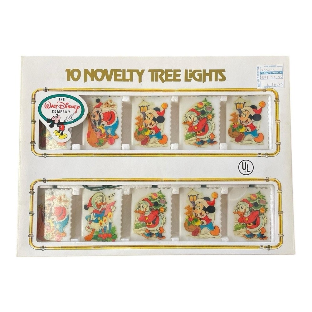 Kurt Adler Disney Mickey Donald Goofy 10 Novelty Christmas Tree Lights